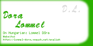 dora lommel business card